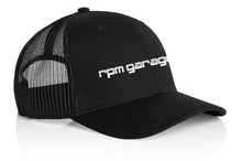 Load image into Gallery viewer, RPM Garage Logo Trucker Cap - Black