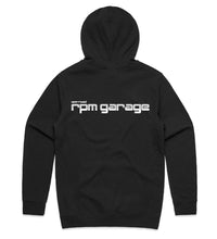 Load image into Gallery viewer, RPM Garage Logo Zip Hoodie - Black