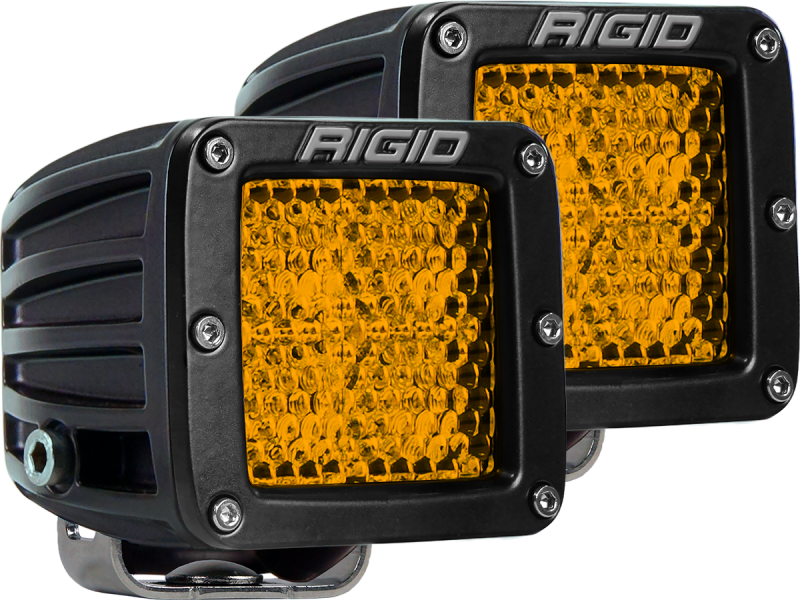 Rigid Industries D-Series - Diffused Rear Facing High/Low - Yellow - Pair