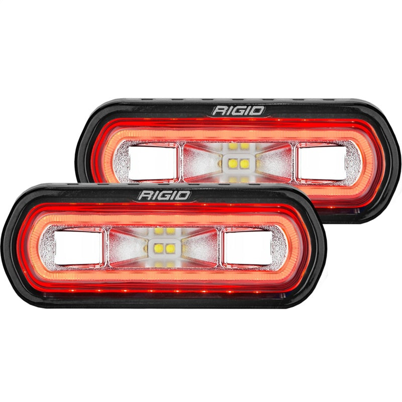 Rigid Industries SR-L Series Surface Mount LED Spreader Pair w/ Amber Halo - Universal